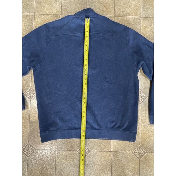 Tommy Bahama 1/4 Zip Reversible Pullover Blue Long Sleeve Sweater Men’s Large - Picture 9 of 16